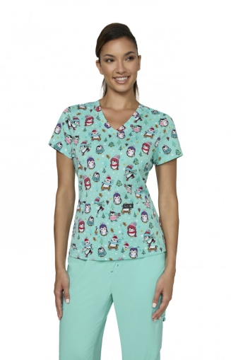 Медицинска работна туника дамска 384PR Leslie Top Penguins