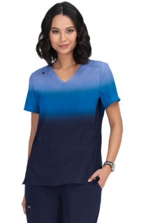 Медицинска работна туника дамска 1088 Ceil/Navy Ombre