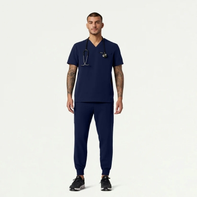 Медицинска работна туника мъжка M10002 Platt Midnight Navy