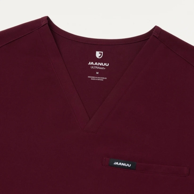 Медицинска работна туника мъжка M10002 Platt  Burgundy