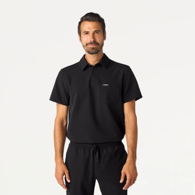 Медицинска работна туника мъжка M10005 Calderon Polo Black
