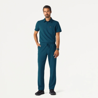 Медицинска работна туника мъжка M10005 Calderon Polo  Caribbean Blue