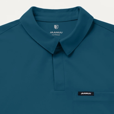 Медицинска работна туника мъжка M10005 Calderon Polo  Caribbean Blue