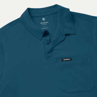 Медицинска работна туника мъжка M10005 Calderon Polo  Caribbean Blue