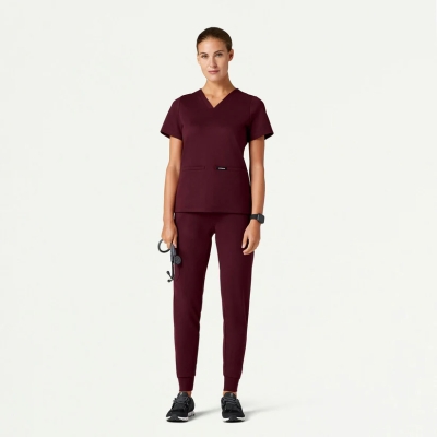 Медицински работен панталон дамски W40001 Rubi Slim Jogger  Burgundy