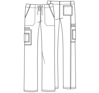 Медицински работен панталон унисекс модел 4043 EGGPLANT