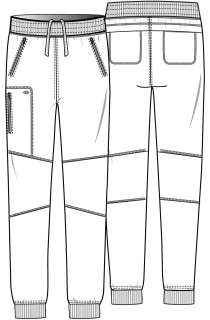 Медицински работен панталон мъжки DK111 BLK
