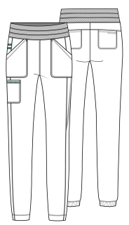 Медицински работен панталон дамски WW011 BLK